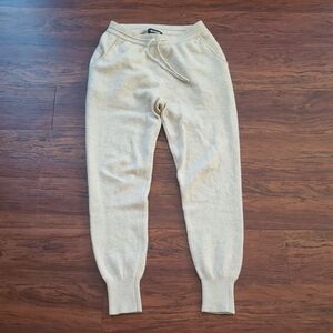 Naadam Beige 100% Cashmere Joggers Size XS